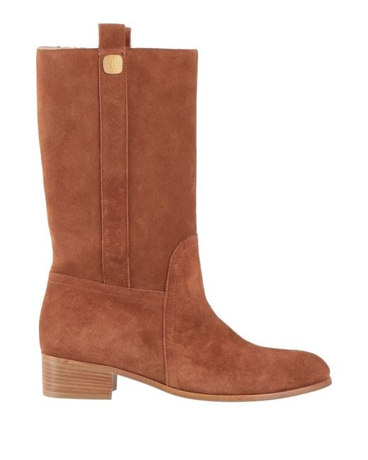 Ines De La Fressange Paris Brown Camel Boot Leather