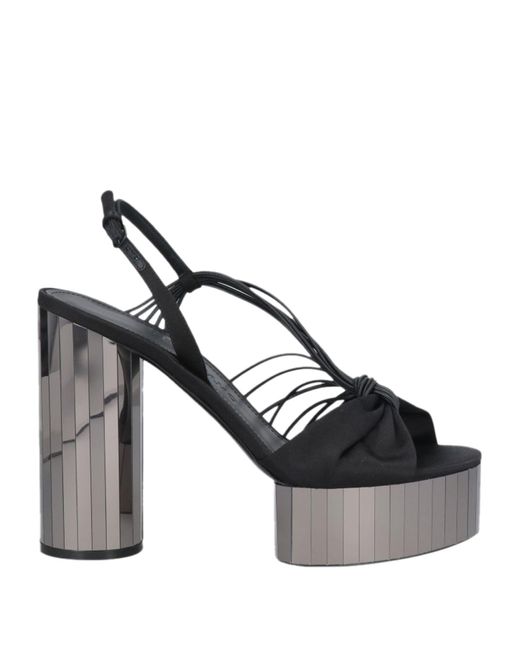 Ferragamo Black Sandals Textile Fibers