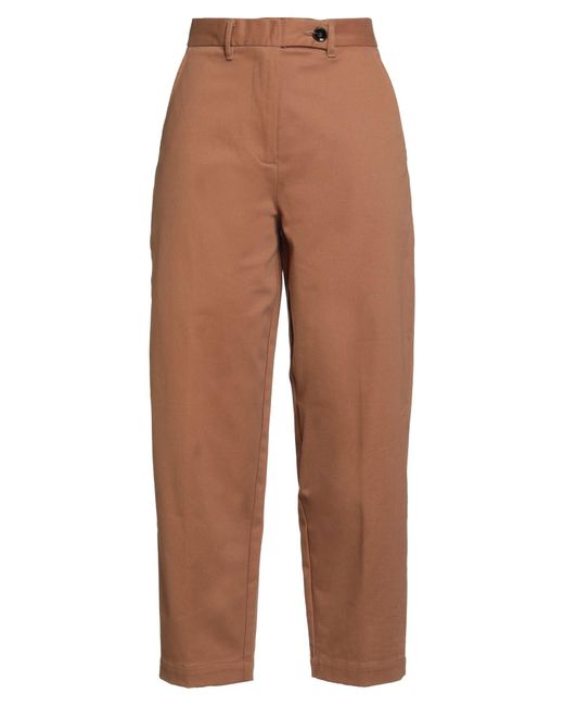 Ballantyne Brown Camel Pants Cotton, Elastane