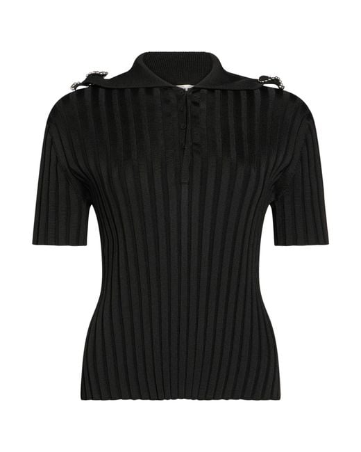 Jil Sander Black Sweater Viscose, Polyamide, Elastane, Glass