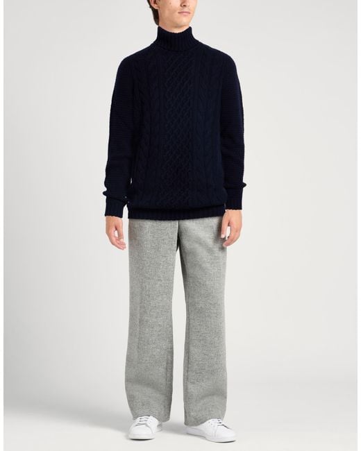 Drumohr Blue Midnight Turtleneck Wool for men