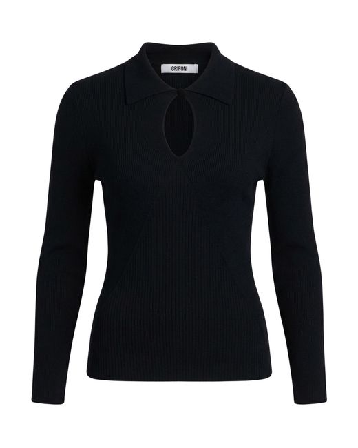 Grifoni Black Sweater Viscose, Polyamide, Wool