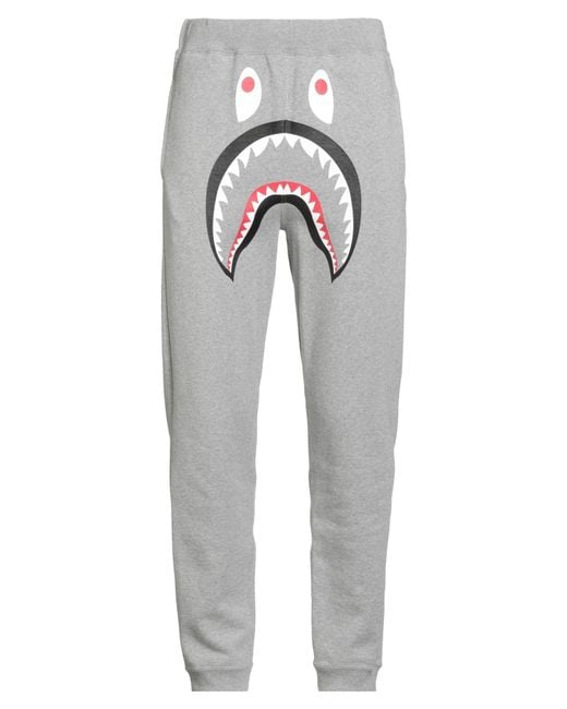 A Bathing Ape Gray Pants Cotton for men
