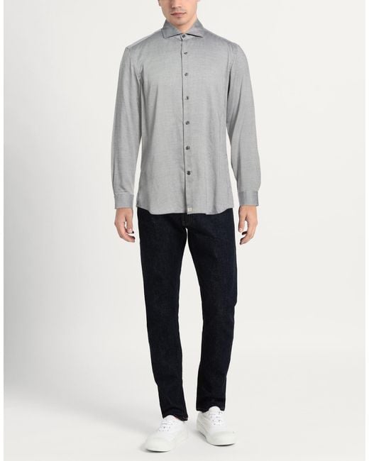 Camisa Sonrisa de hombre de color Gray