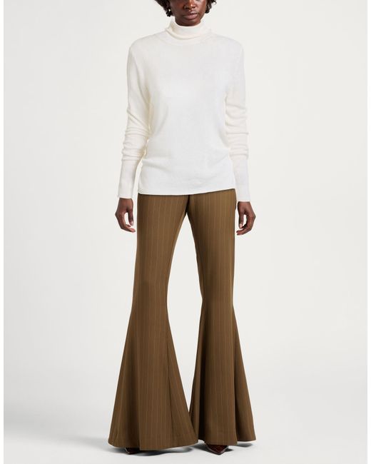 Eleventy White Cream Turtleneck Cashmere