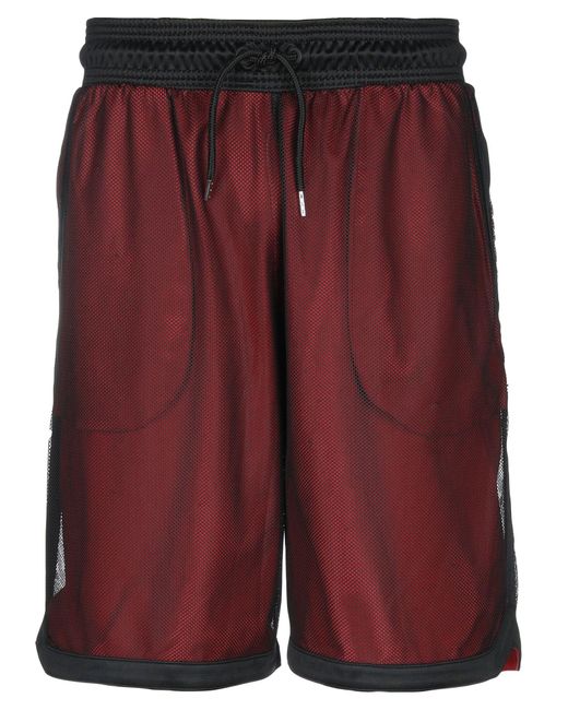 Marcelo Burlon Red Shorts & Bermuda Shorts Cotton, Polyester for men