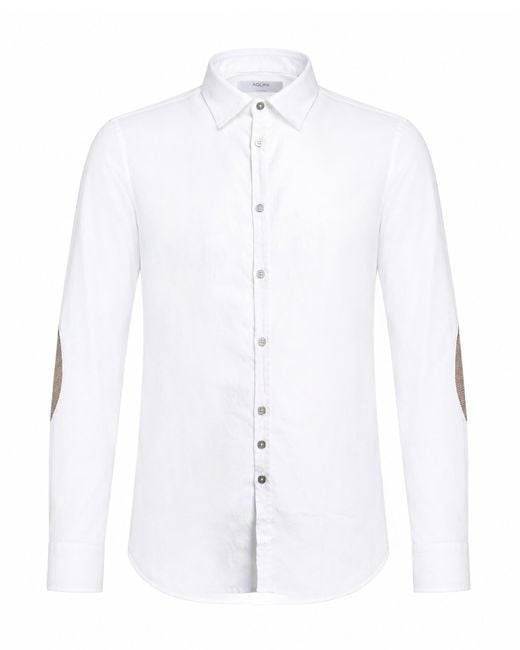 Aglini White Shirt Cotton for men