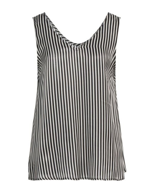 Shirtaporter Gray Top Viscose, Silk