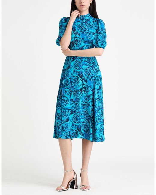 Diane von Furstenberg Blue Midi Dress