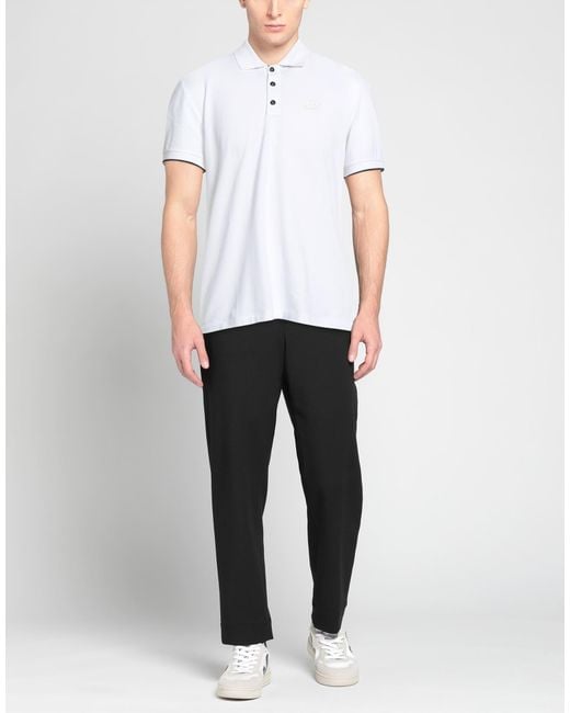 ALPHATAURI White Polo Shirt Cotton, Elastane for men