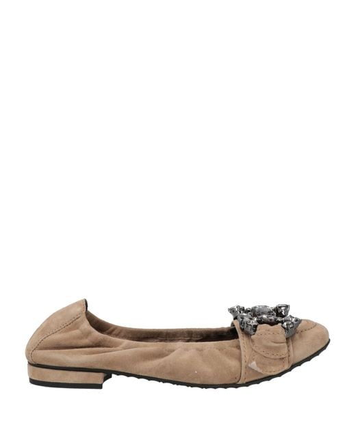 Kennel & Schmenger Natural Ballet Flats Leather