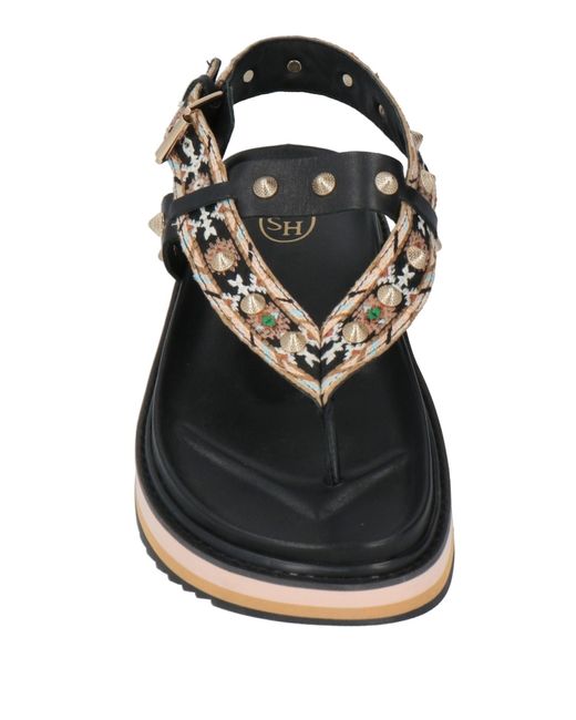 Ash Black Thong Sandal