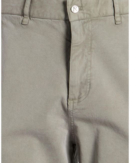 Represent Gray Khaki Pants Cotton, Elastane for men