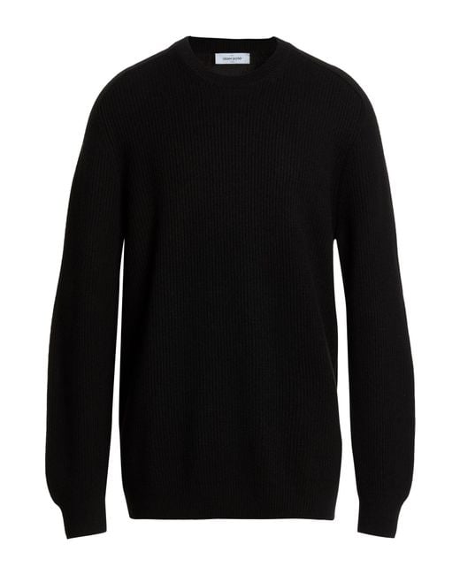 Gran Sasso Black Sweater Virgin Wool, Cashmere, Viscose for men