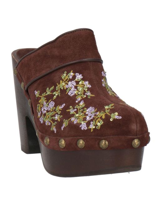 Philosophy Di Lorenzo Serafini Brown Mules & Clogs Leather