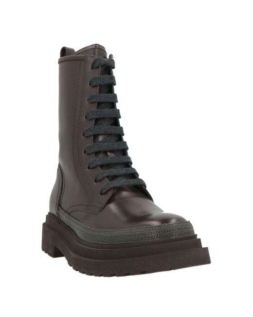 Brunello Cucinelli Brown Ankle Boots Leather