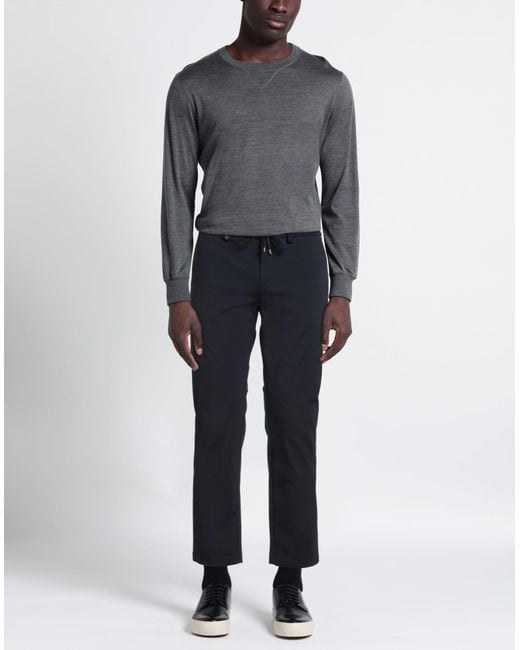 DISTRETTO 12 Blue Midnight Pants Cotton, Polyamide, Elastane for men