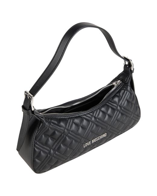 Love Moschino Black Shoulder Bag Textile Fibers