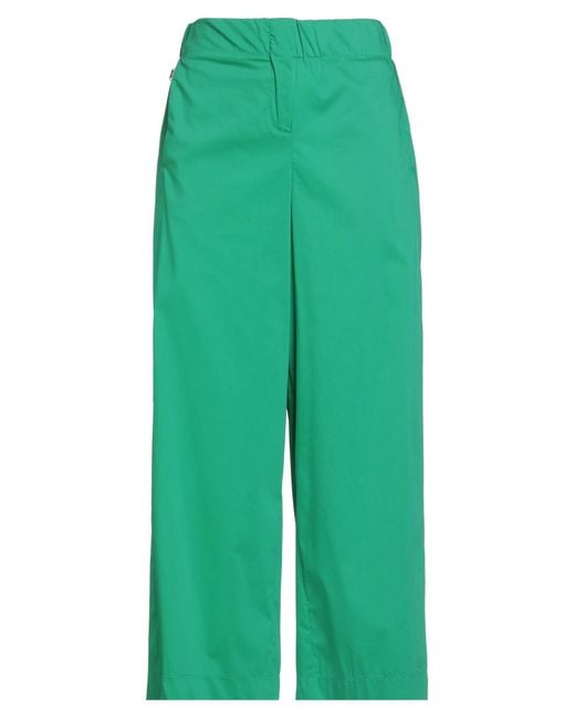 Jijil Green Pants Cotton, Polyamide, Elastane