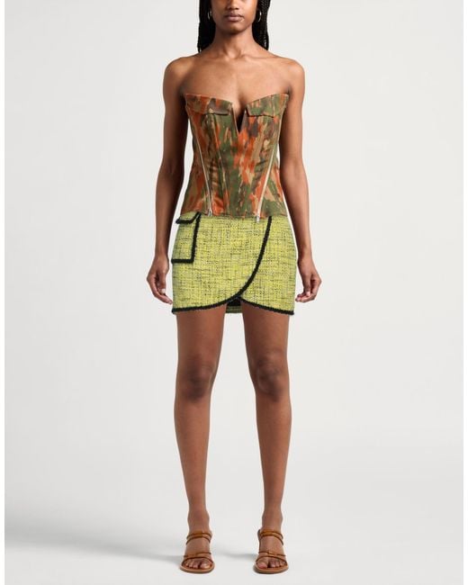 MSGM Green Mini Skirt