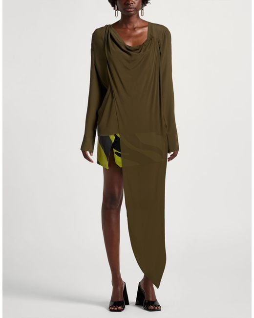 Pinko Green Top Acetate, Silk