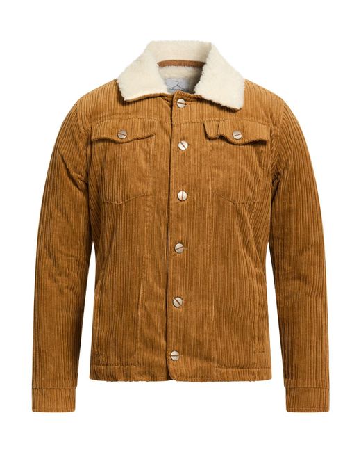 Berna Brown Camel Jacket Cotton, Polyester, Acrylic for men