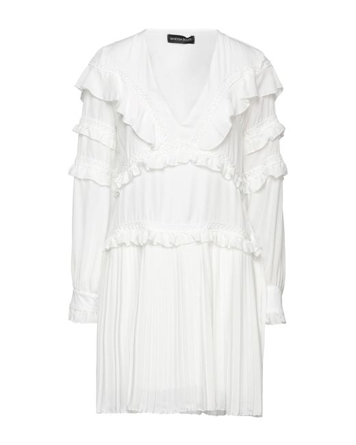 VANESSA SCOTT White Mini Dress