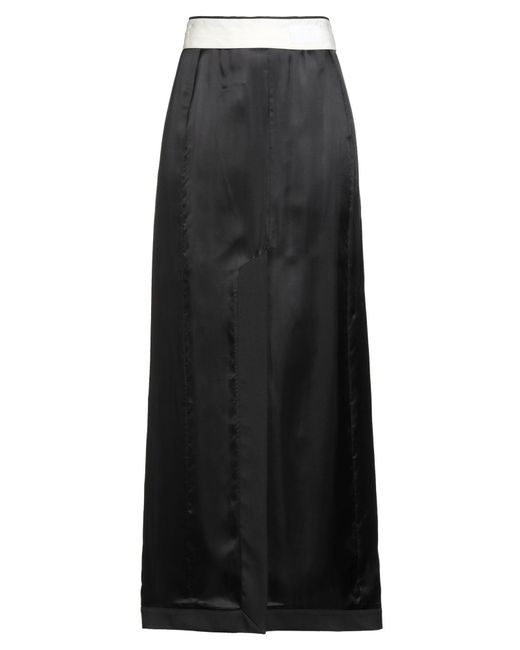 MM6 by Maison Margiela Black Maxi Skirt Viscose