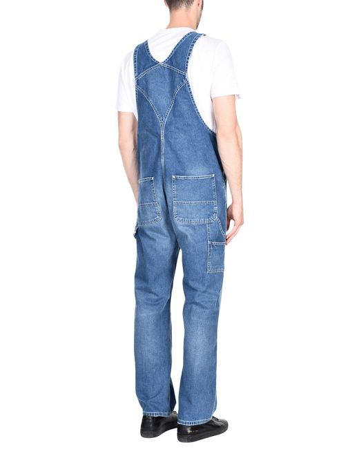 Carhartt Blue Overalls Cotton for men