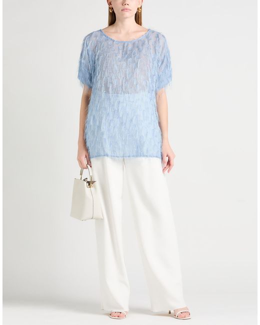 Sandro Ferrone Blue Top Polyester