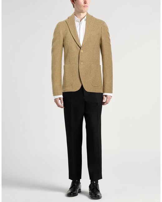 Tombolini Natural Sand Blazer Wool, Polyamide for men