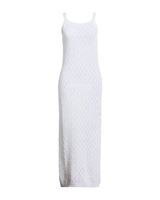 Eleventy White Maxi Dress Cotton
