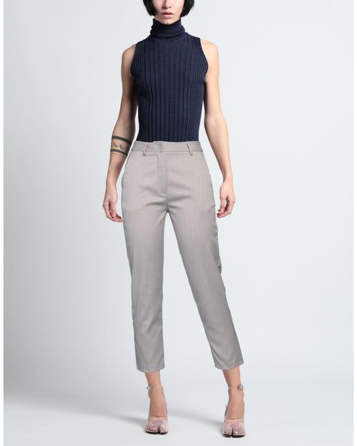 Cristinaeffe Gray Pants Polyester, Elastane, Viscose