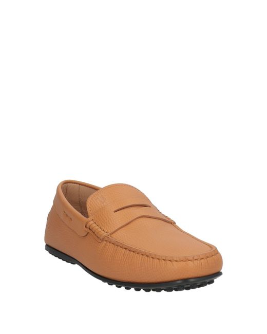 Tod's Brown Camel Loafers Leather for men