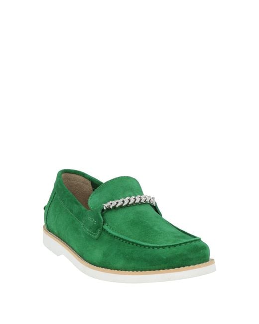 Baldinini Green Emerald Loafers Leather