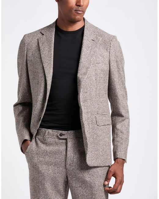 Brian Dales Gray Suit Wool, Polyester for men