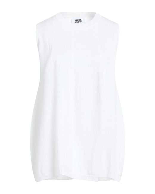 Pullover Alpha Studio de color White