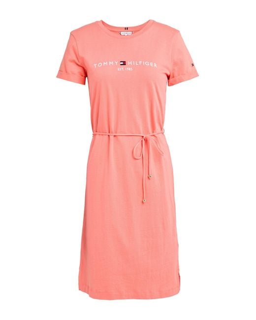 Vestito Midi di Tommy Hilfiger in Pink