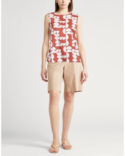 Max Mara Red Leisure Top Linen