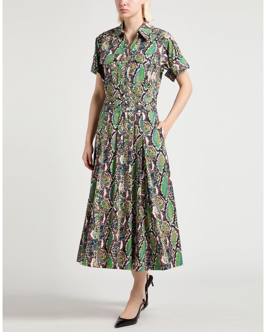 Diane von Furstenberg Green Midi Dress