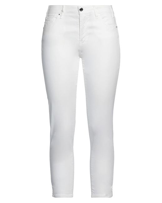 Tramarossa White Pants Cotton, Elastane