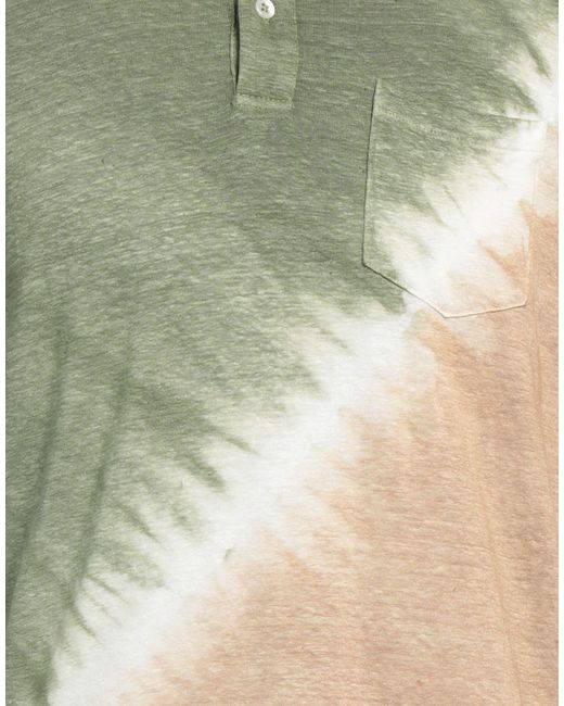 Altea Green Polo Shirt Linen, Elastane for men