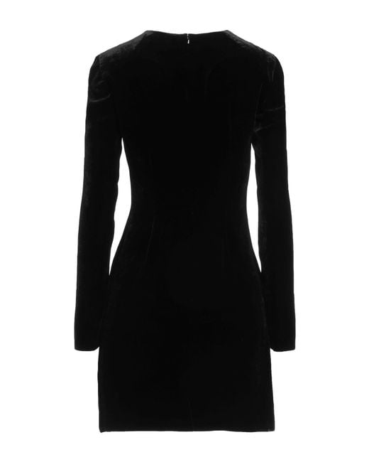 Alberta Ferretti Black Mini Dress Viscose, Silk, Acetate