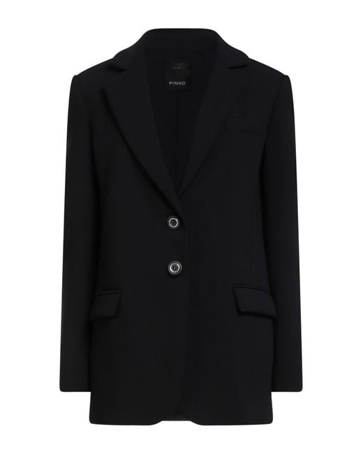 Pinko Black Blazer Polyester, Elastane