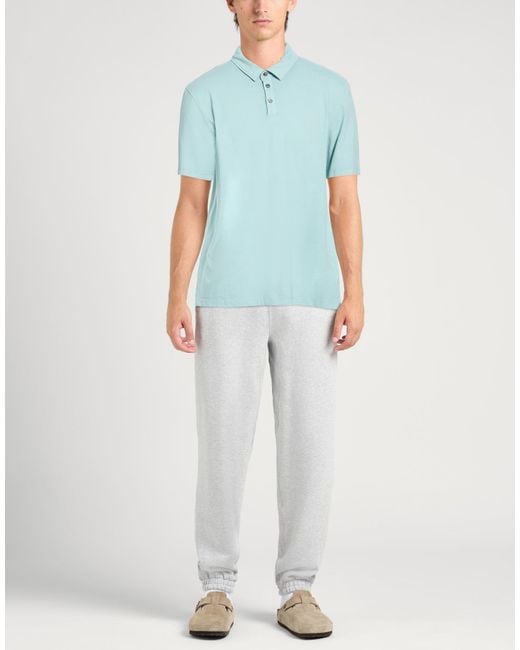 Alpha Studio Blue Polo Shirt Cotton, Elastane for men
