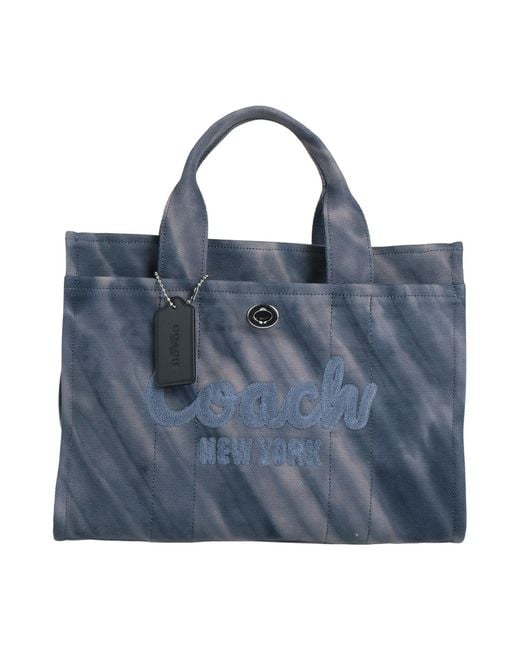 COACH Blue Slate Handbag Textile Fibers