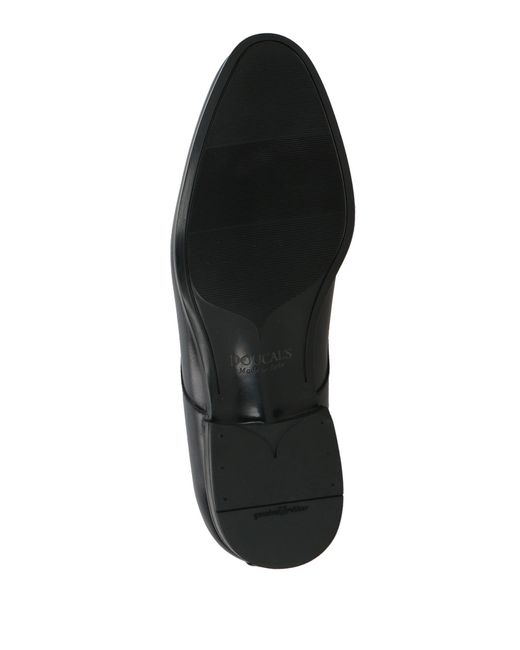 Doucal's Black Midnight Lace-Up Shoes Leather for men