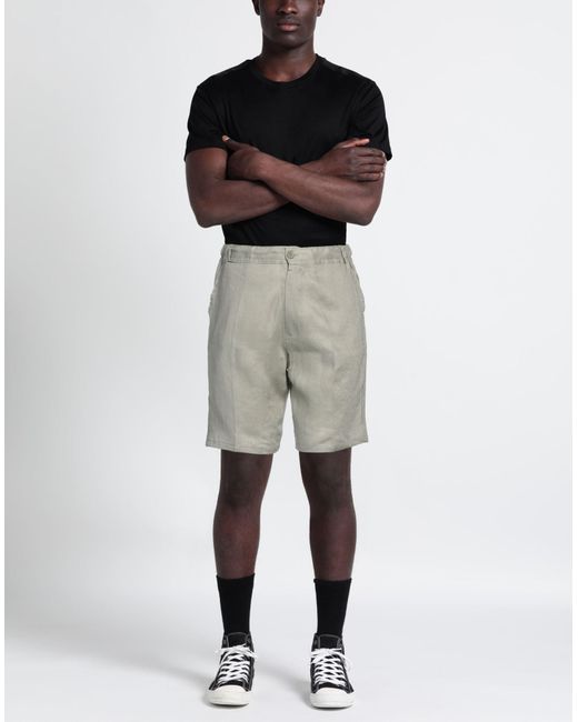 Franzese Collection Gray Shorts & Bermuda Shorts Linen for men