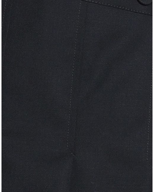 Sandro Blue Midnight Mini Skirt Polyester, Virgin Wool