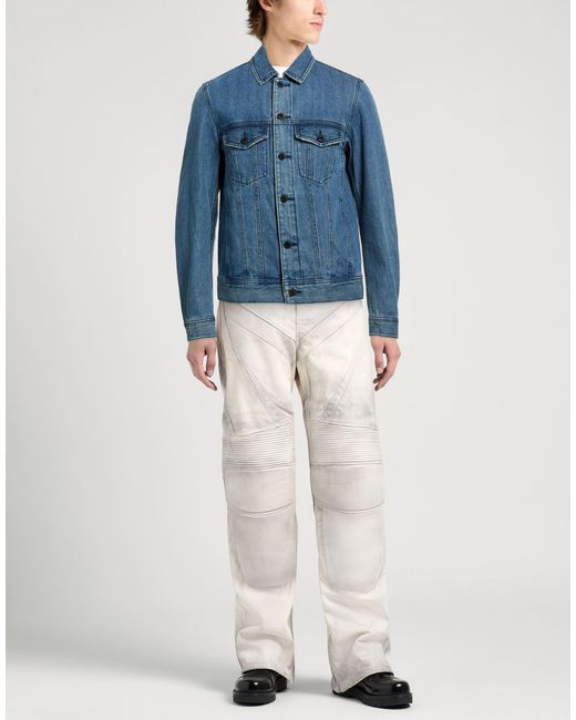 DIESEL Blue Denim Outerwear for men